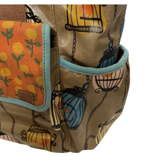 Fossil Tote Shoulder Bag Large Canvas Key Per Bird Cage - Picture 6 of 15